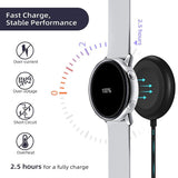 Incarcator Techsuit SmartWatch Wireless Charging Cable (TSC12), for Samsung Galaxy Watch 3/4/5/6, USB, 2.5W, with Desk Holder, Negru