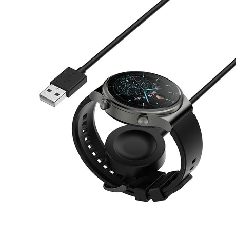 Incarcator Techsuit SmartWatch Wireless Charging Cable (THC1), for Huawei Watch 4/4 Pro/Honor 4 Pro, USB, 10W, Desk Holder, Negru