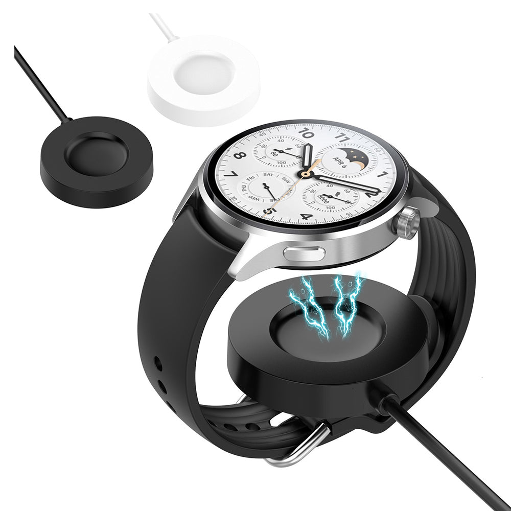 Incarcator Techsuit SmartWatch Wireless Charging Cable (TXC6), for Xiaomi Watch S1 Pro, USB, 4W with Desk Holder, Negru