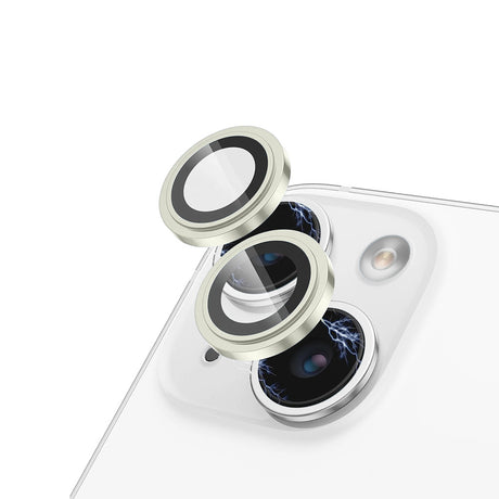 Folie de protectie Lito S+ Camera Glass compatibil cu iPhone 15 / iPhone 15 Plus, Galben