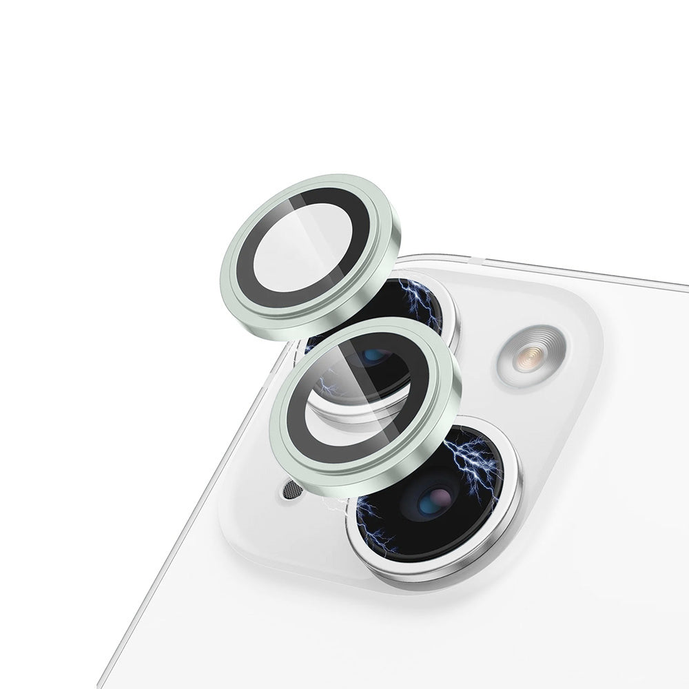Folie de protectie Lito S+ Camera Glass compatibil cu iPhone 15 / iPhone 15 Plus, Verde