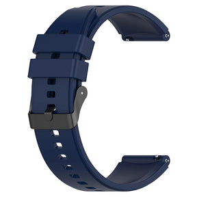 Curea smartwatch Techsuit Watchband 20mm (W026) compatibil cu Samsung Galaxy Watch 4/5/Active 2, Huawei Watch GT 3 (42mm)/GT 3 Pro (43mm), Albastru Inchis