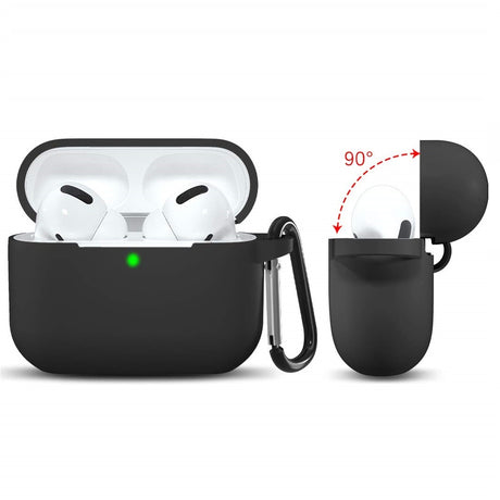 Casti Techsuit Silicone Case, for AirPods Pro 1 / 2, Smooth Ultrathin Material, Negru