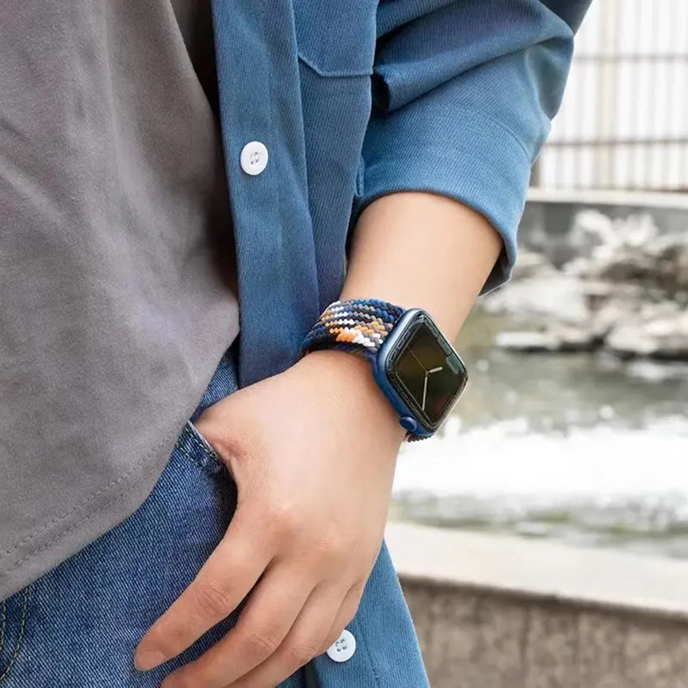 Curea smartwatch Techsuit Watchband (W032) compatibil cu Apple Watch 1/2/3/4/5/6/7/8/9/10/11/SE/SE 2/SE 3/Ultra/2/3 (42/44/45/46/49mm), Atlantic Blue