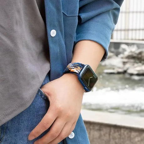 Curea smartwatch Techsuit Watchband (W032) compatibil cu Apple Watch 1/2/3/4/5/6/7/8/9/10/11/SE/SE 2/SE 3/Ultra/2/3 (42/44/45/46/49mm), Cowboy Green