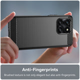 Husa de protectie Techsuit Carbon Silicone compatibil cu Honor X6a, Negru