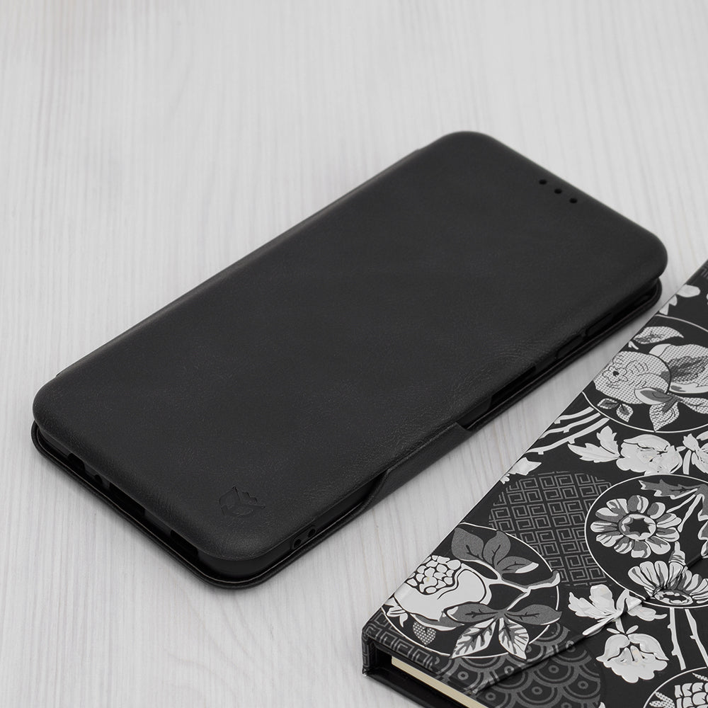 Husa de protectie Techsuit Safe Wallet Plus compatibil cu Samsung Galaxy A12 / A12 Nacho, Negru