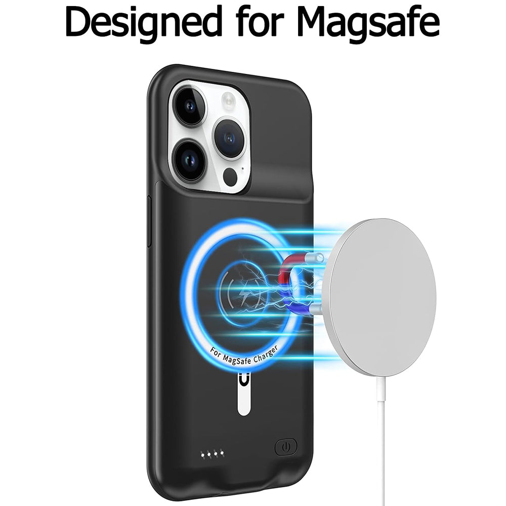 Husa de protectie Techsuit Power Pro MagSafe Battery compatibil cu iPhone 15 Plus, Negru