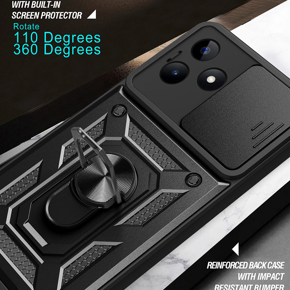 Husa de protectie Techsuit CamShield Series compatibil cu Xiaomi Redmi Note 13 Pro 5G / Poco X6, Negru