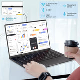Ruzava laptop, 8 GB RAM, 256 GB SSD, 1 TB-ig bővíthető, Celeron N5095 (akár 2,9 GHz), Win 11, 5G WiFi, fém burkolat, webkamera-takaró, vezeték nélküli egér, billentyűzetvédő fólia - Arany