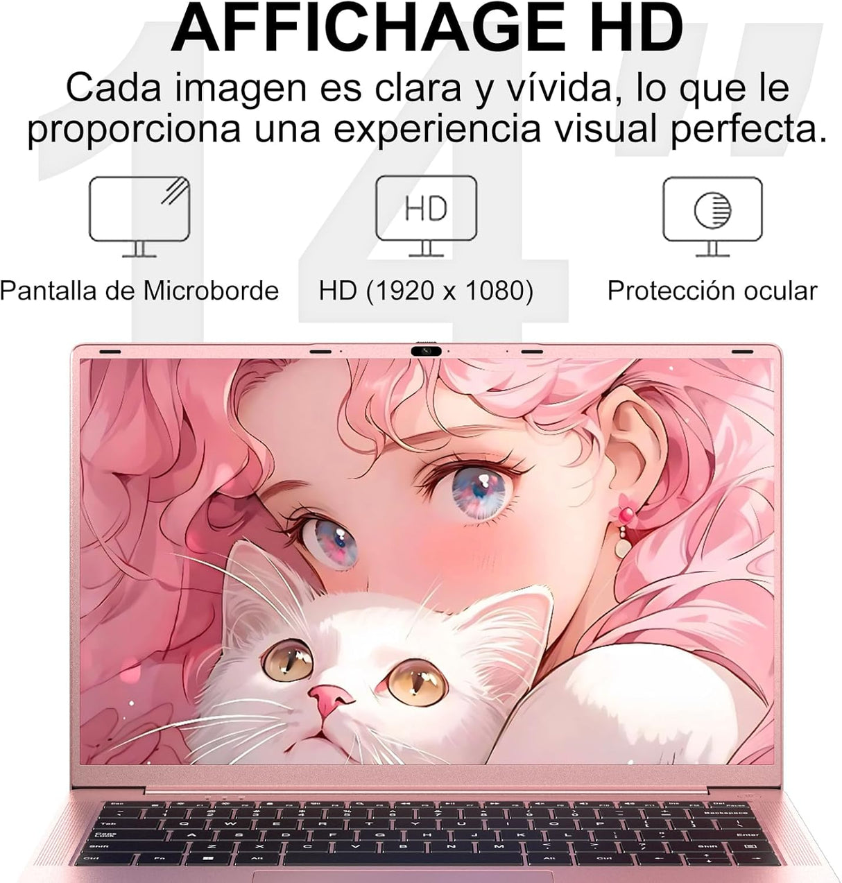 Ruzava laptop, 8 GB RAM, 256 GB SSD, 1 TB-ig bővíthető, Celeron N5095 (akár 2,9 GHz), Win 11, 5G WiFi, fém burkolat, webkamera-takaró, vezeték nélküli egér, billentyűzetvédő fólia - Arany