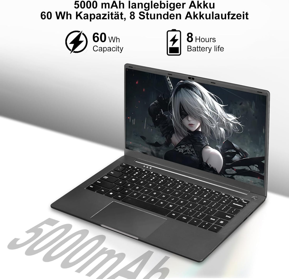 Ruzava laptop, 8 GB RAM, 256 GB SSD, 1 TB-ig bővíthető, Celeron N5095 (akár 2,9 GHz), Win 11, 5G WiFi, fém burkolat, webkamera-takaró, vezeték nélküli egér, billentyűzetvédő fólia - Arany