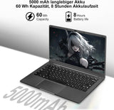 Ruzava laptop, 8 GB RAM, 256 GB SSD, 1 TB-ig bővíthető, Celeron N5095 (akár 2,9 GHz), Win 11, 5G WiFi, fém burkolat, webkamera-takaró, vezeték nélküli egér, billentyűzetvédő fólia - Arany