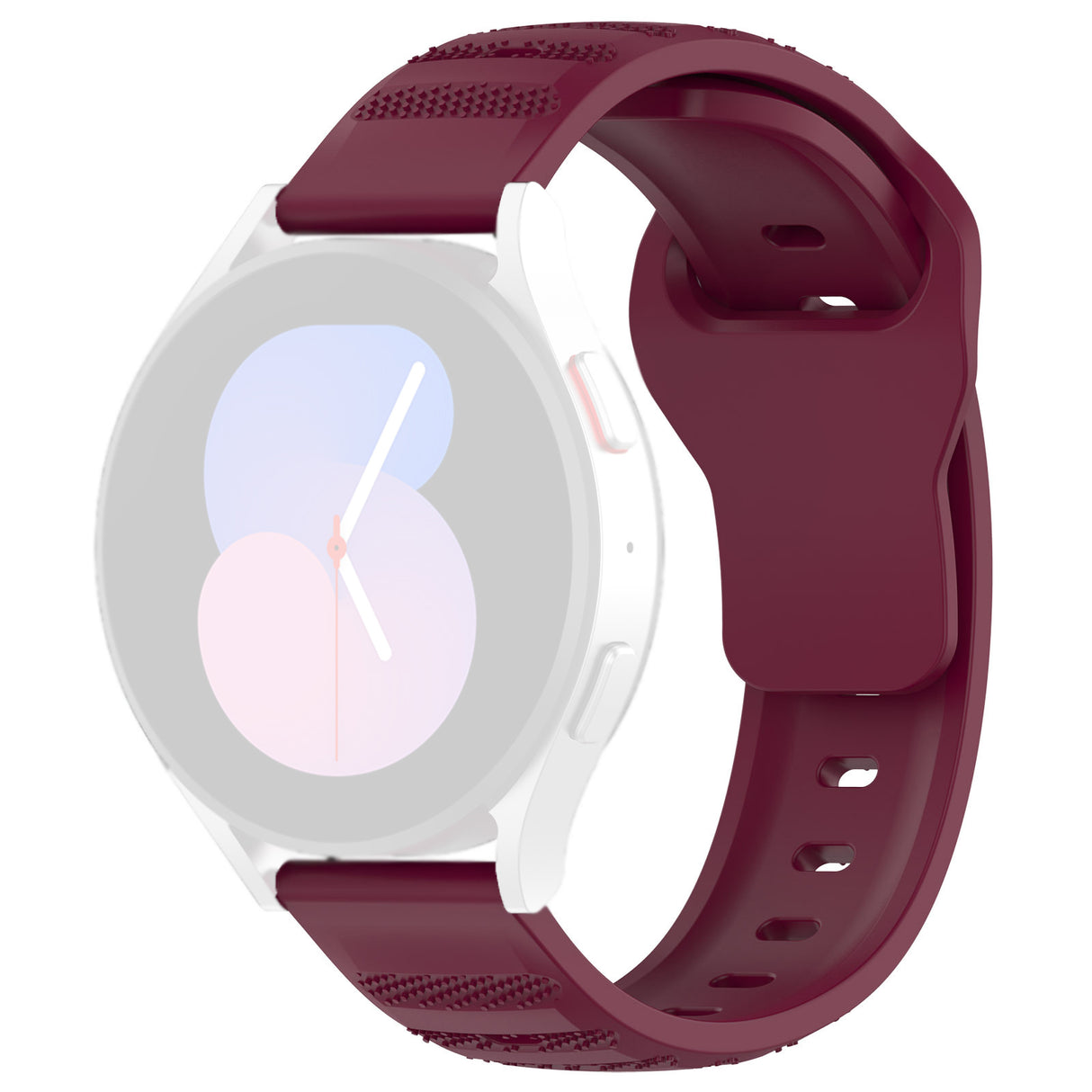 Curea smartwatch Techsuit Watchband 20mm (W050) compatibil cu Samsung Galaxy Watch 4/5/Active 2, Huawei Watch GT 3 (42mm)/GT 3 Pro (43mm), Bordo