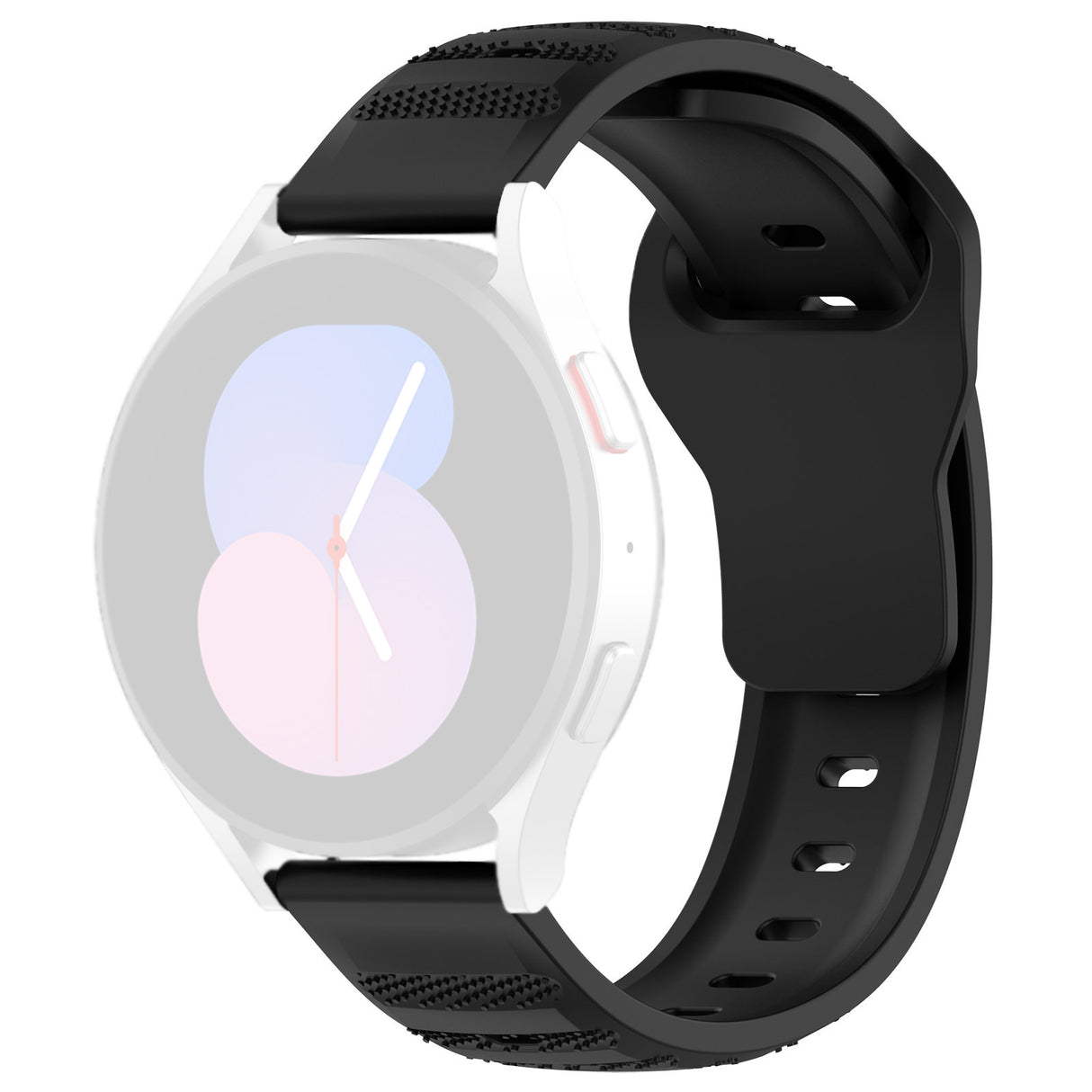 Curea smartwatch Techsuit Watchband 20mm (W050) compatibil cu Samsung Galaxy Watch 4/5/Active 2, Huawei Watch GT 3 (42mm)/GT 3 Pro (43mm), Negru