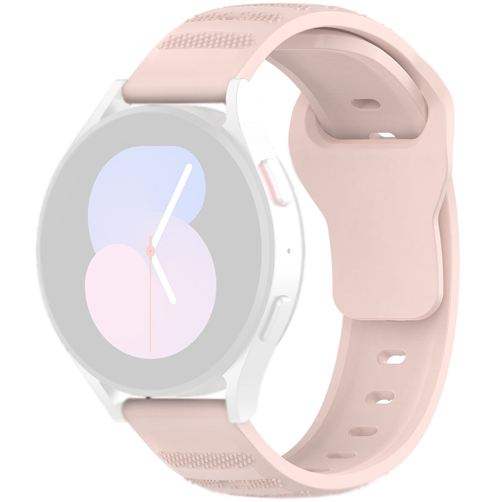 Curea smartwatch Techsuit Watchband 20mm (W050) compatibil cu Samsung Galaxy Watch 4/5/Active 2, Huawei Watch GT 3 (42mm)/GT 3 Pro (43mm), Roz