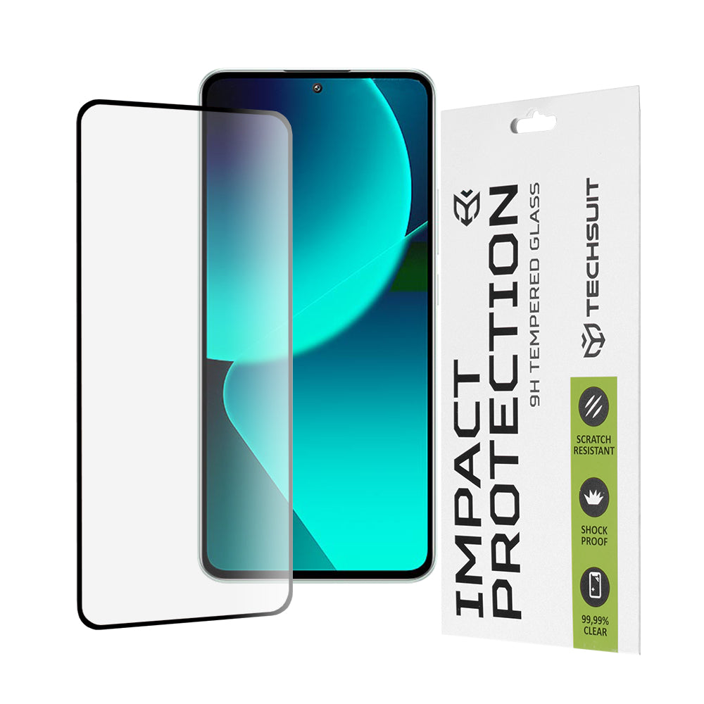 Folie de protectie Techsuit 111D Full Cover / Full Glue Glass compatibil cu Xiaomi 13T / 13T Pro, Negru