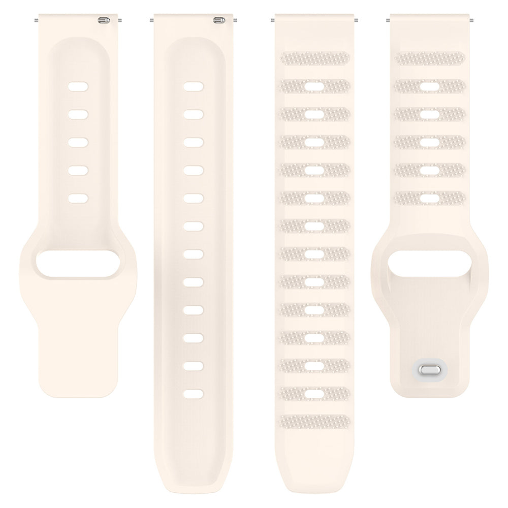 Curea smartwatch Techsuit Watchband 22mm (W050) compatibil cu Huawei Watch GT 2 (46mm)/GT 2 Pro/GT 3 Pro (46mm)/Ultimate, Xiaomi Watch S1, Bej