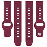 Curea smartwatch Techsuit Watchband 20mm (W050) compatibil cu Samsung Galaxy Watch 4/5/Active 2, Huawei Watch GT 3 (42mm)/GT 3 Pro (43mm), Bordo