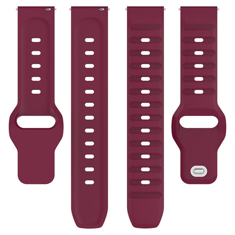 Curea smartwatch Techsuit Watchband 20mm (W050) compatibil cu Samsung Galaxy Watch 4/5/Active 2, Huawei Watch GT 3 (42mm)/GT 3 Pro (43mm), Bordo