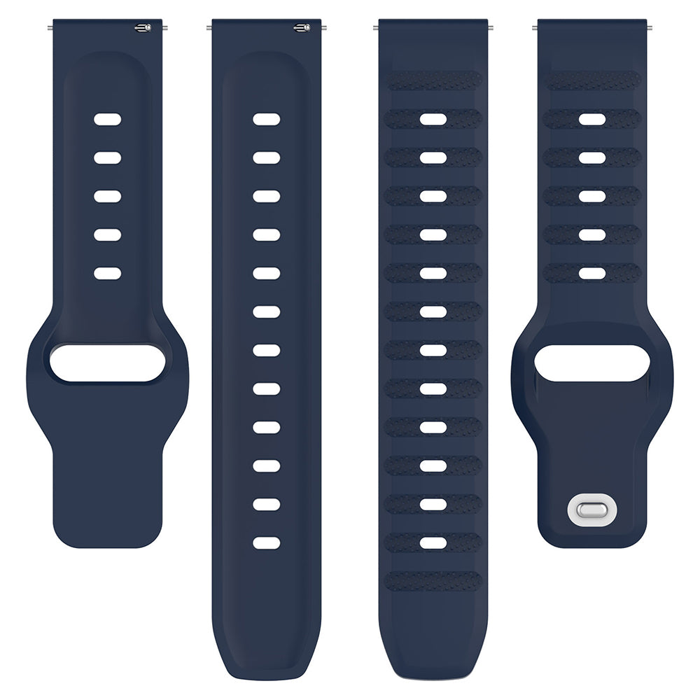 Curea smartwatch Techsuit Watchband 20mm (W050) compatibil cu Samsung Galaxy Watch 4/5/Active 2, Huawei Watch GT 3 (42mm)/GT 3 Pro (43mm), Albastru