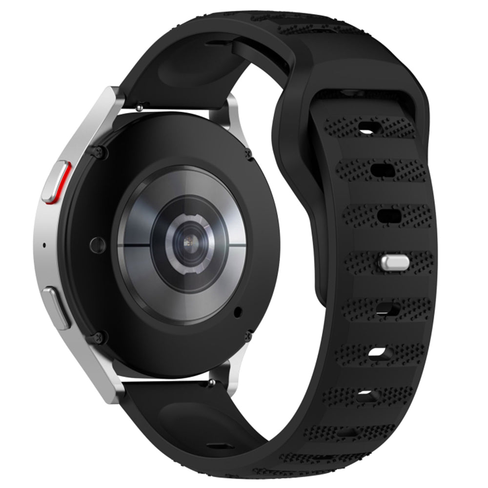 Curea smartwatch Techsuit Watchband 20mm (W050) compatibil cu Samsung Galaxy Watch 4/5/Active 2, Huawei Watch GT 3 (42mm)/GT 3 Pro (43mm), Negru