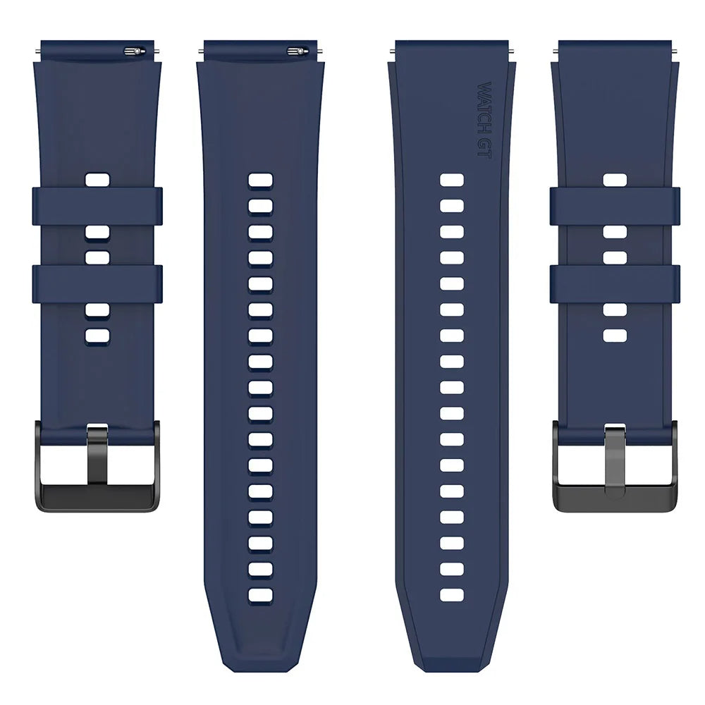 Curea smartwatch Techsuit Watchband 22mm (W026) compatibil cu Huawei Watch GT 2 (46mm)/GT 2 Pro/GT 3 Pro (46mm)/Ultimate, Xiaomi Watch S1, Albastru Inchis