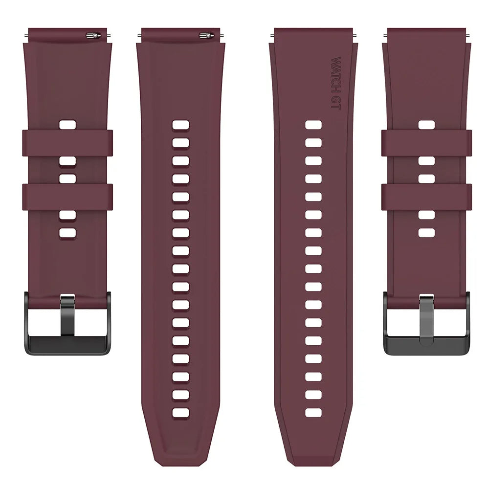 Curea smartwatch Techsuit Watchband 20mm (W026) compatibil cu Samsung Galaxy Watch 4/5/Active 2, Huawei Watch GT 3 (42mm)/GT 3 Pro (43mm), Burgundy