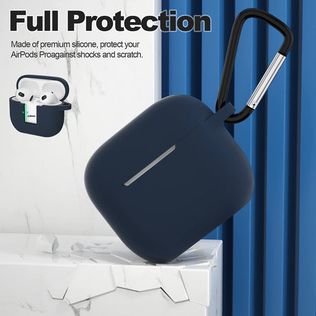 Casti Techsuit Silicone Case, for Apple AirPods 3, Smooth Ultrathin Material, Bleumarin