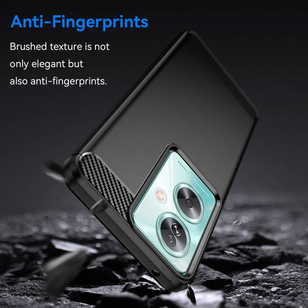 Husa de protectie Techsuit Carbon Silicone compatibil cu Oppo A79 5G / OnePlus Nord N30 SE, Negru
