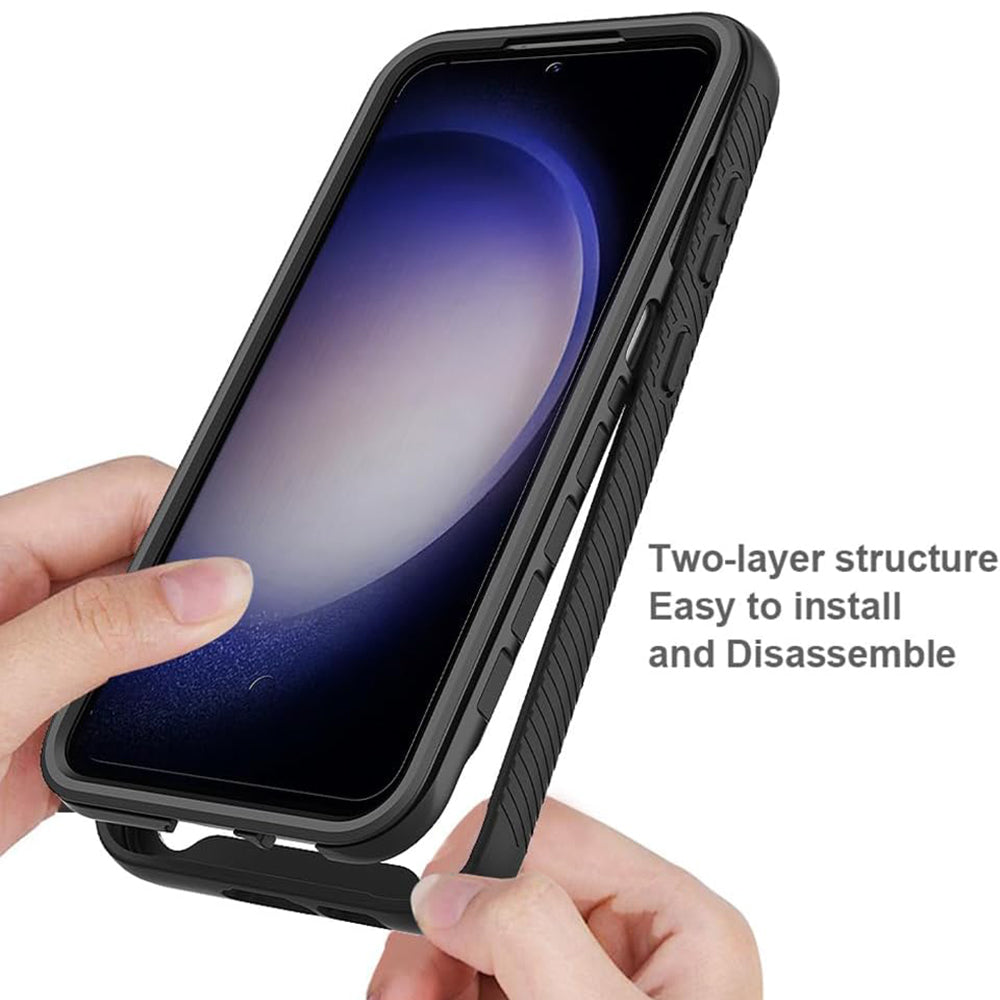Folie de protectie Techsuit Defense360 Pro + compatibil cu Samsung Galaxy S24 Plus, Negru