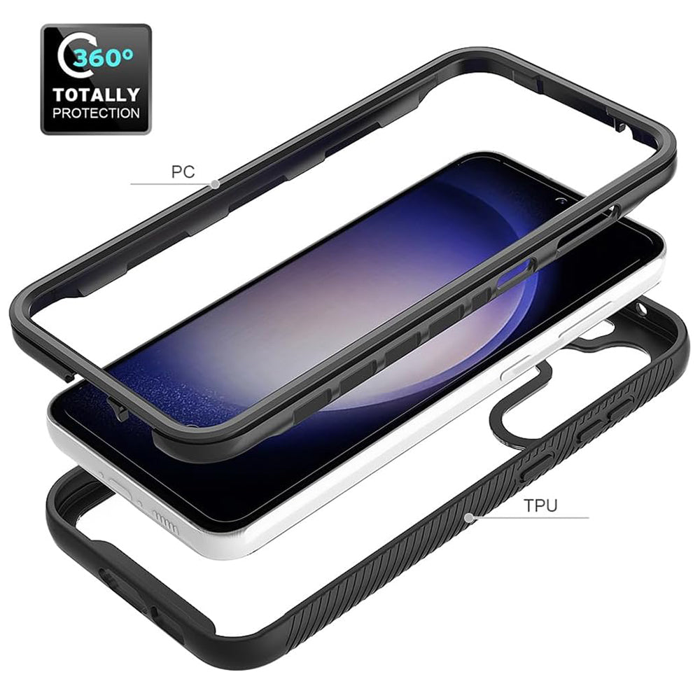 Folie de protectie Techsuit Defense360 Pro + compatibil cu Samsung Galaxy S24 Plus, Negru