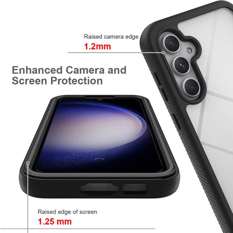 Folie de protectie Techsuit Defense360 Pro + compatibil cu Samsung Galaxy S24 Plus, Negru
