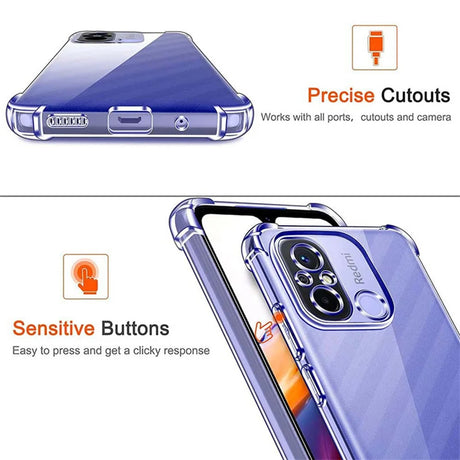 Husa de protectie Techsuit Shockproof Clear Silicone compatibil cu Xiaomi Redmi 12C, Transparent