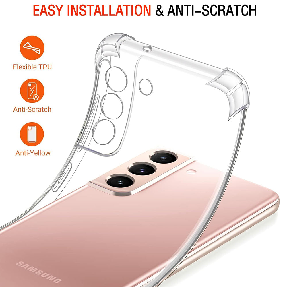 Husa de protectie Techsuit Shockproof Clear Silicone compatibil cu Samsung Galaxy S22 5G, Transparent