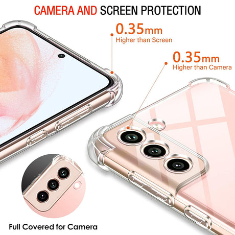Husa de protectie Techsuit Shockproof Clear Silicone compatibil cu Samsung Galaxy S22 5G, Transparent
