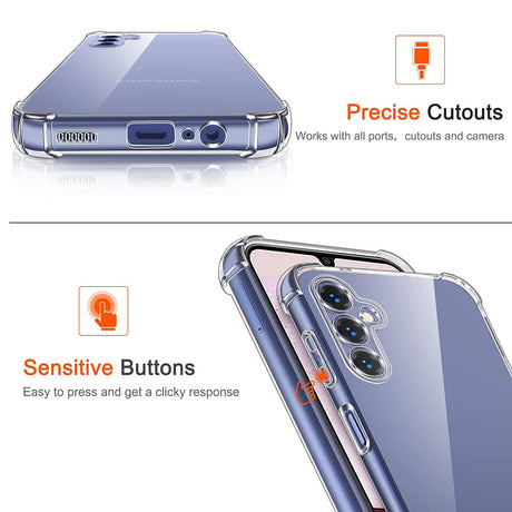 Husa de protectie Techsuit Shockproof Clear Silicone compatibil cu Samsung Galaxy A14 4G / A14 5G, Transparent