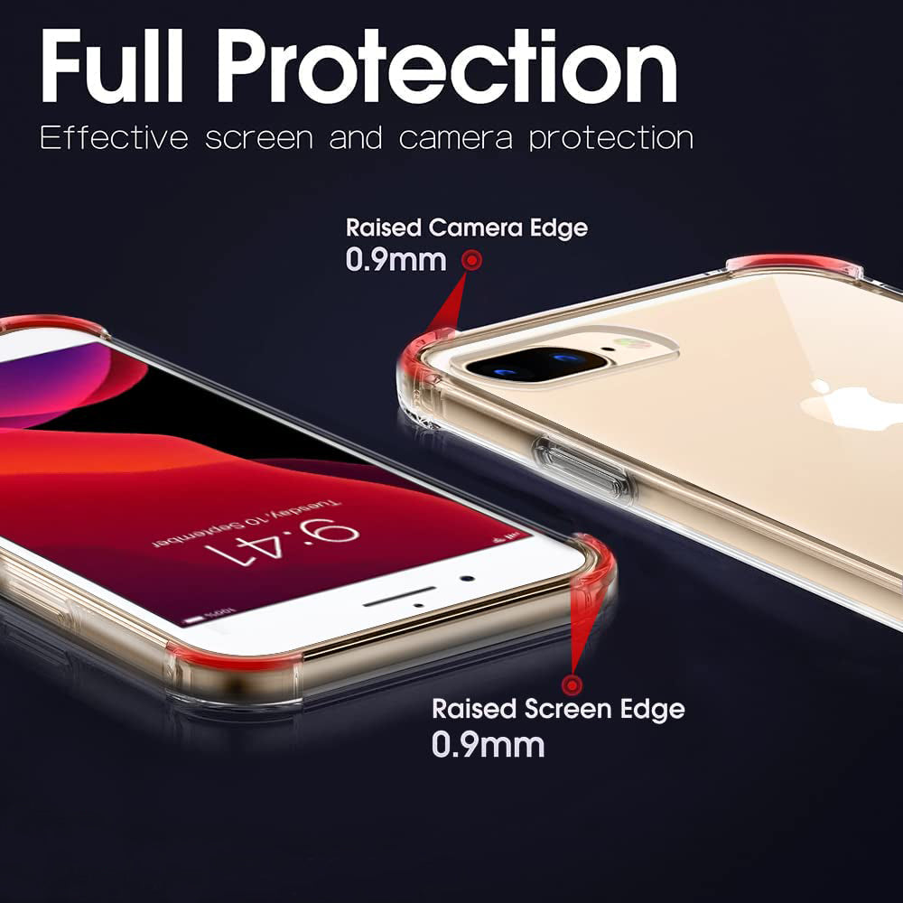 Husa de protectie Techsuit Shockproof Clear Silicone compatibil cu iPhone 7 Plus / iPhone 8 Plus, Transparent
