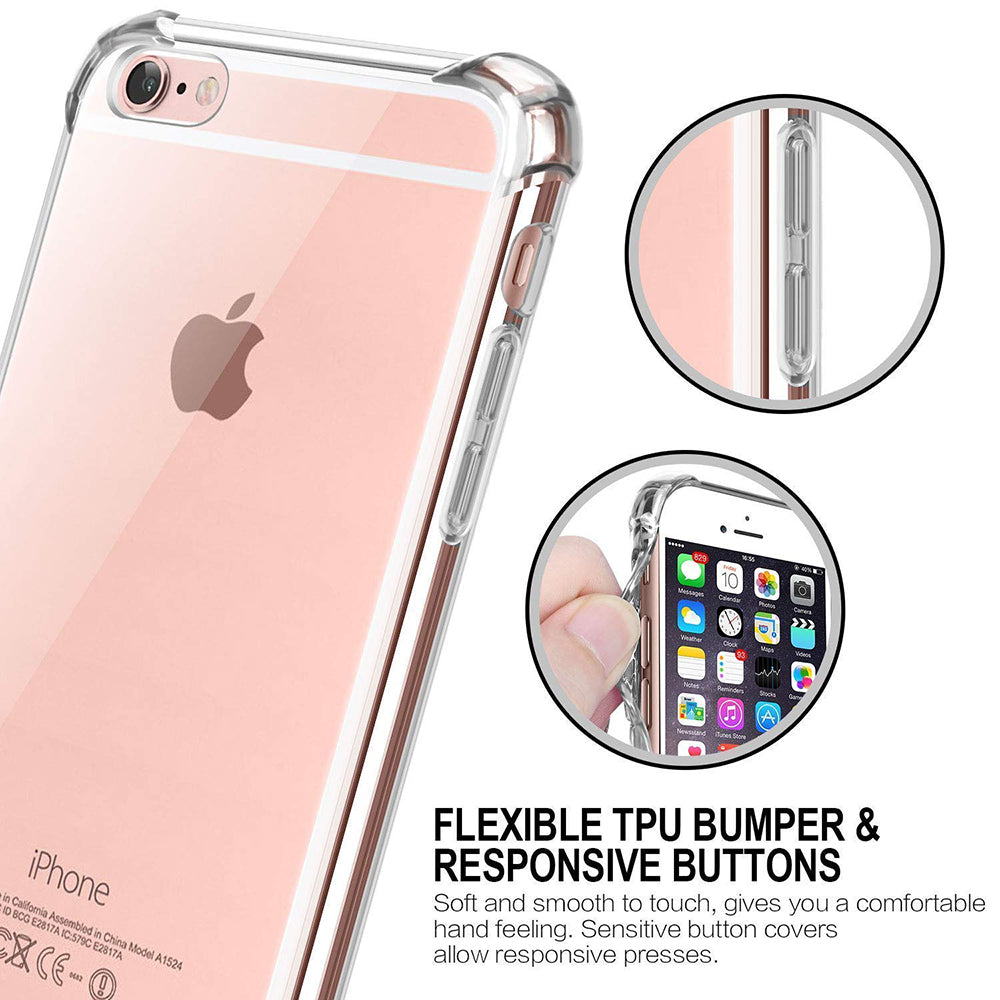 Husa de protectie Techsuit Shockproof Clear Silicone compatibil cu iPhone 7 / iPhone 8 / iPhone SE 2, SE 2020 / iPhone SE 3, SE 2022, Transparent