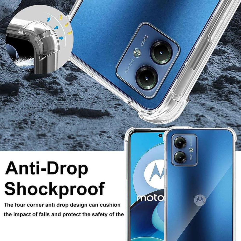 Husa de protectie Techsuit Shockproof Clear Silicone compatibil cu Motorola Moto G54, Transparent