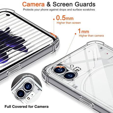 Husa de protectie Techsuit Shockproof Clear Silicone compatibil cu Nothing Phone (1), Transparent