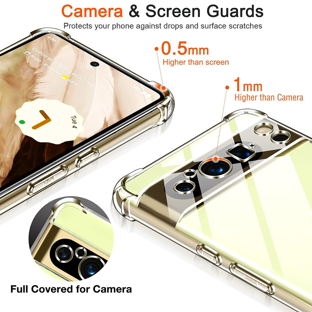 Husa de protectie Techsuit Shockproof Clear Silicone compatibil cu Google Pixel 8 Pro, Transparent