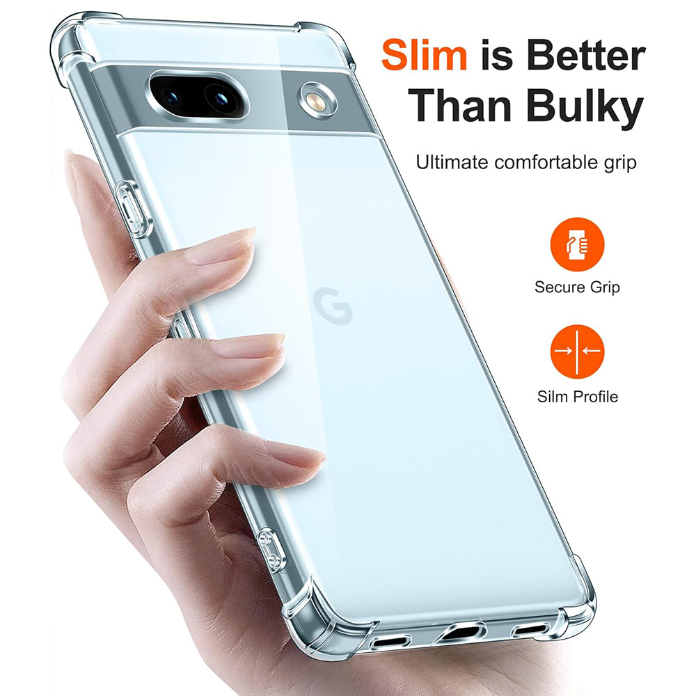 Husa de protectie Techsuit Shockproof Clear Silicone compatibil cu Google Pixel 7a, Transparent