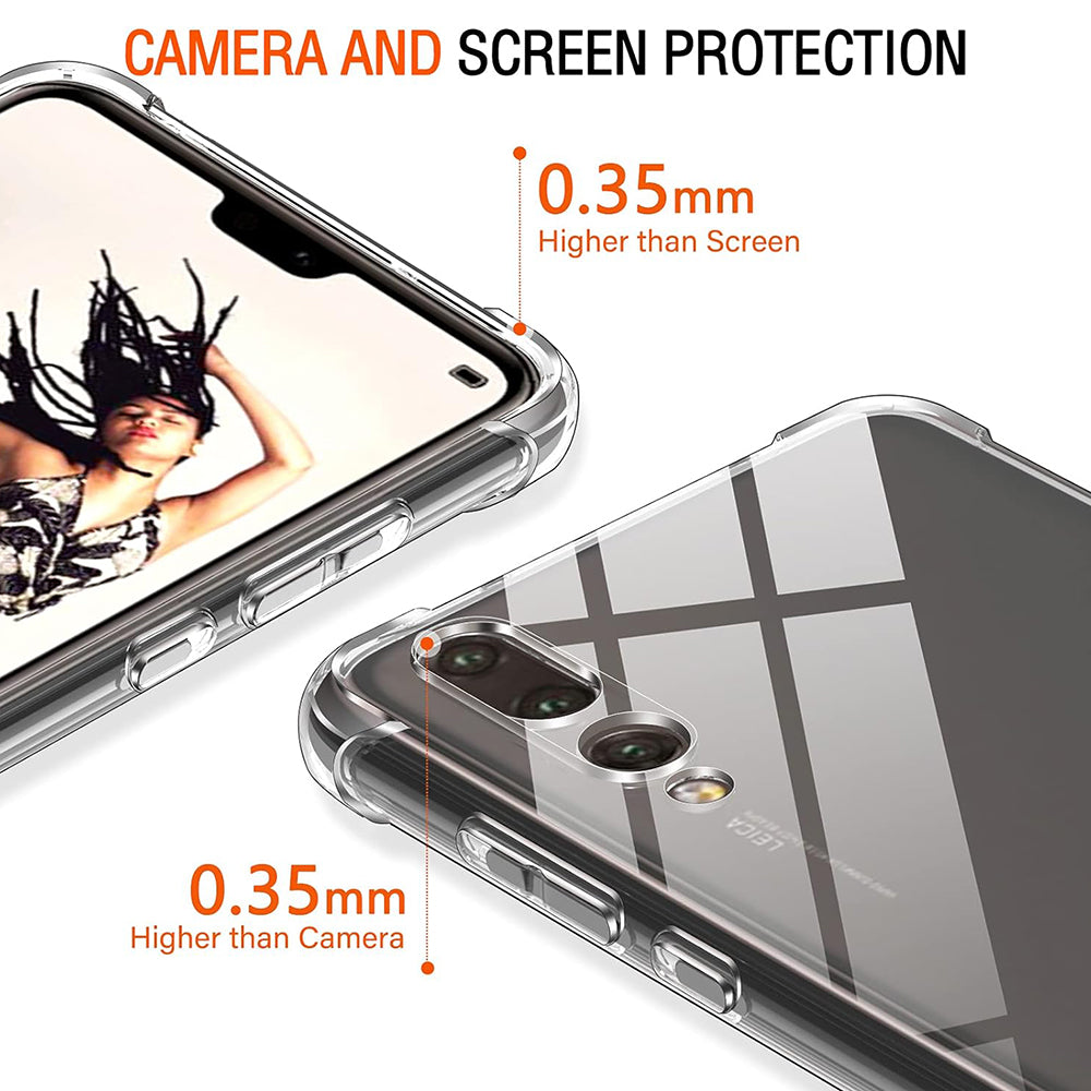 Husa de protectie Techsuit Shockproof Clear Silicone compatibil cu Huawei P20 Pro, Transparent