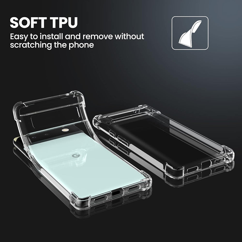 Husa de protectie Techsuit Shockproof Clear Silicone compatibil cu Google Pixel 6 Pro, Transparent