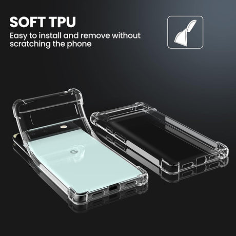 Husa de protectie Techsuit Shockproof Clear Silicone compatibil cu Google Pixel 6 Pro, Transparent