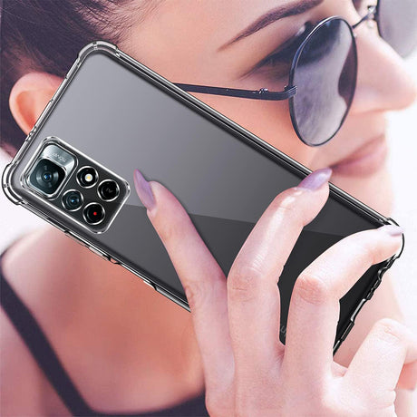 Husa de protectie Techsuit Shockproof Clear Silicone compatibil cu Xiaomi Redmi Note 11 / Note 11S, Transparent