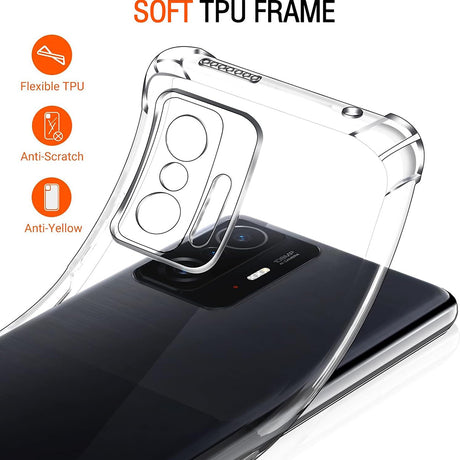 Husă Techsuit Shockproof Clear Silicone transparentă pentru Xiaomi 11T / Xiaomi 11T Pro