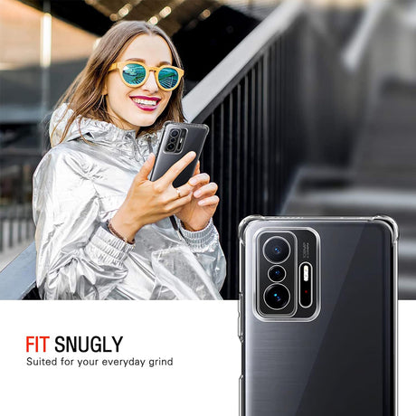 Husă Techsuit Shockproof Clear Silicone transparentă pentru Xiaomi 11T / Xiaomi 11T Pro