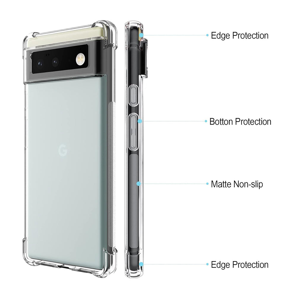 Husa de protectie Techsuit Shockproof Clear Silicone compatibil cu Google Pixel 6, Transparent